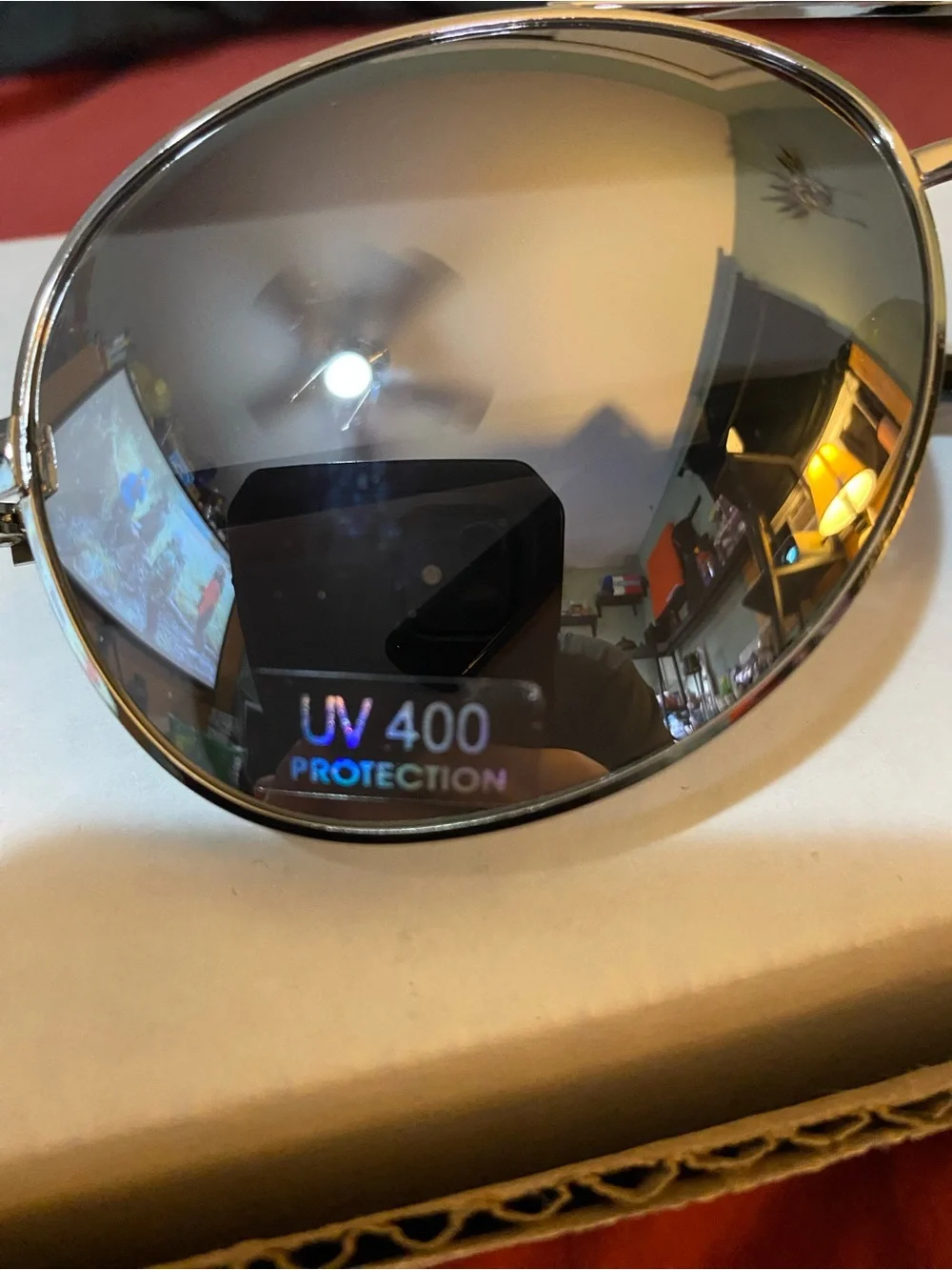 NFL Detroit Lions Aviator Sunglasses with Team Decal
